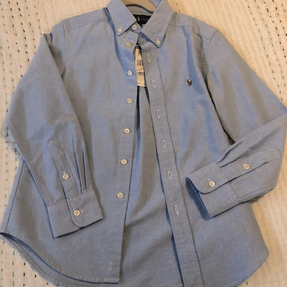 Ralph Lauren Boys Blue Chambray Dress Shirt